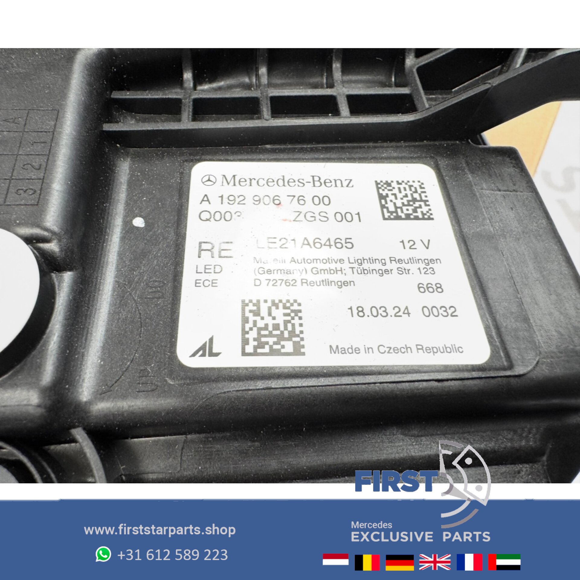 W192 A192 C192 AMG GT DIGITAL LIGHT KOPLAMP RECHTS A1929067600 origineel Mercedes AMG 2023-2027 SCHEINWERFER A 192 906 76 00 HEADLIGHT